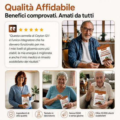 Cannella di Ceylon (equivalente a 7200 mg) con olio MCT